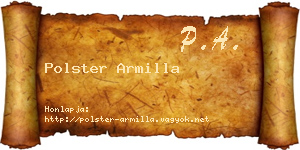 Polster Armilla névjegykártya